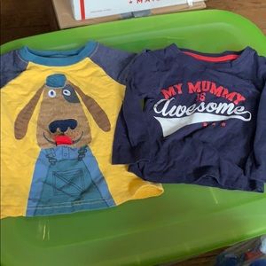 3 tops size 9-12 months.